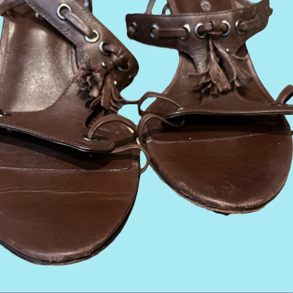 HYPE 2 1/2” heel mule brown leather with tassle size 7.5 - Picture 6 of 7